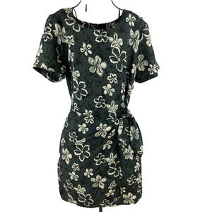 Vintage Y2K TR Bentley Gray Floral Wrap Dress